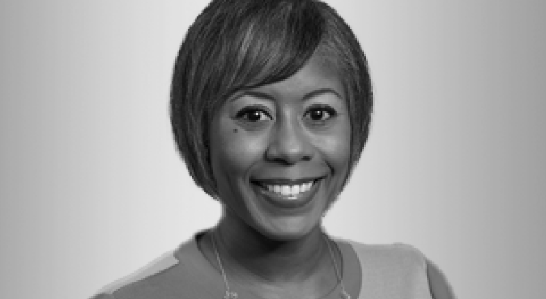 Black and white headshot of Le Ondra Clark Harvey, Ph.D., CEO of California Council of Community Behavioral Health Agencies; Executive Director, California Access Coalition