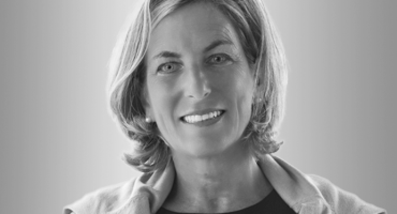Black and white headshot of Beth Battaglino, RNC, Chief Executive Officer, HealthyWomen