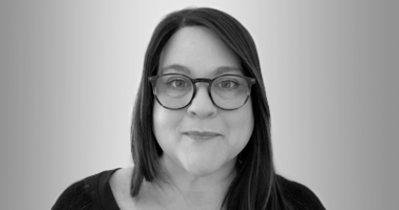 Black and white headshot of Maria Margaglione Communications Manager, Depression and Bipolar Alliance